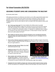 Screenshot of Counseling students on the military resource by Project YANO